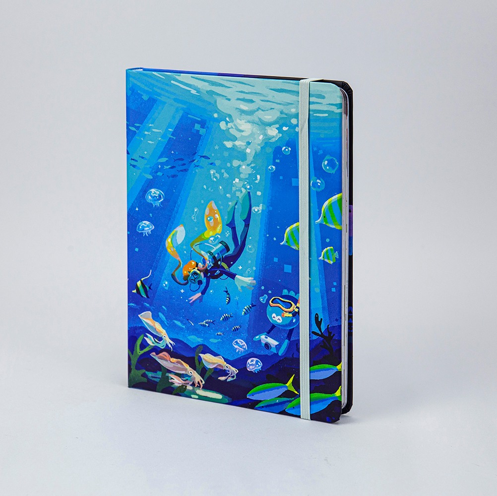 Máy tính xách tay đóng sách cuộn có in dây thun